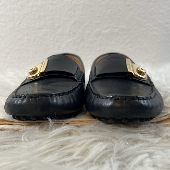 SALVATORE FERRAGAMO Black Suede Leather Slip On Griotte Driving Loafer Size 6.5M - Picture 3 of 16